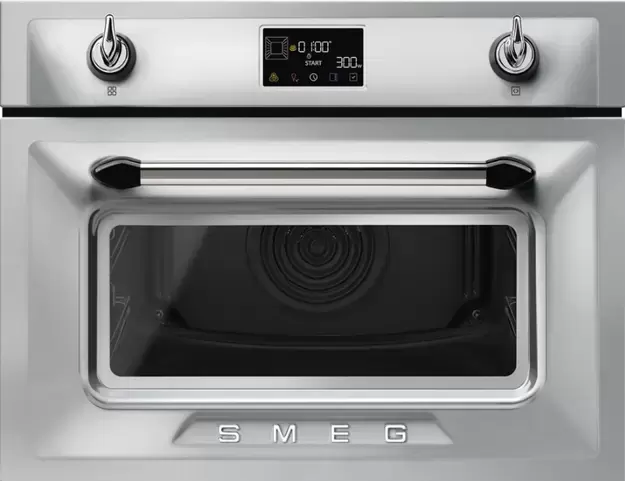 SMEG SO4902M1X Компактный многофункциональный духовой шкаф, комбинированный с микроволновой печью, ш