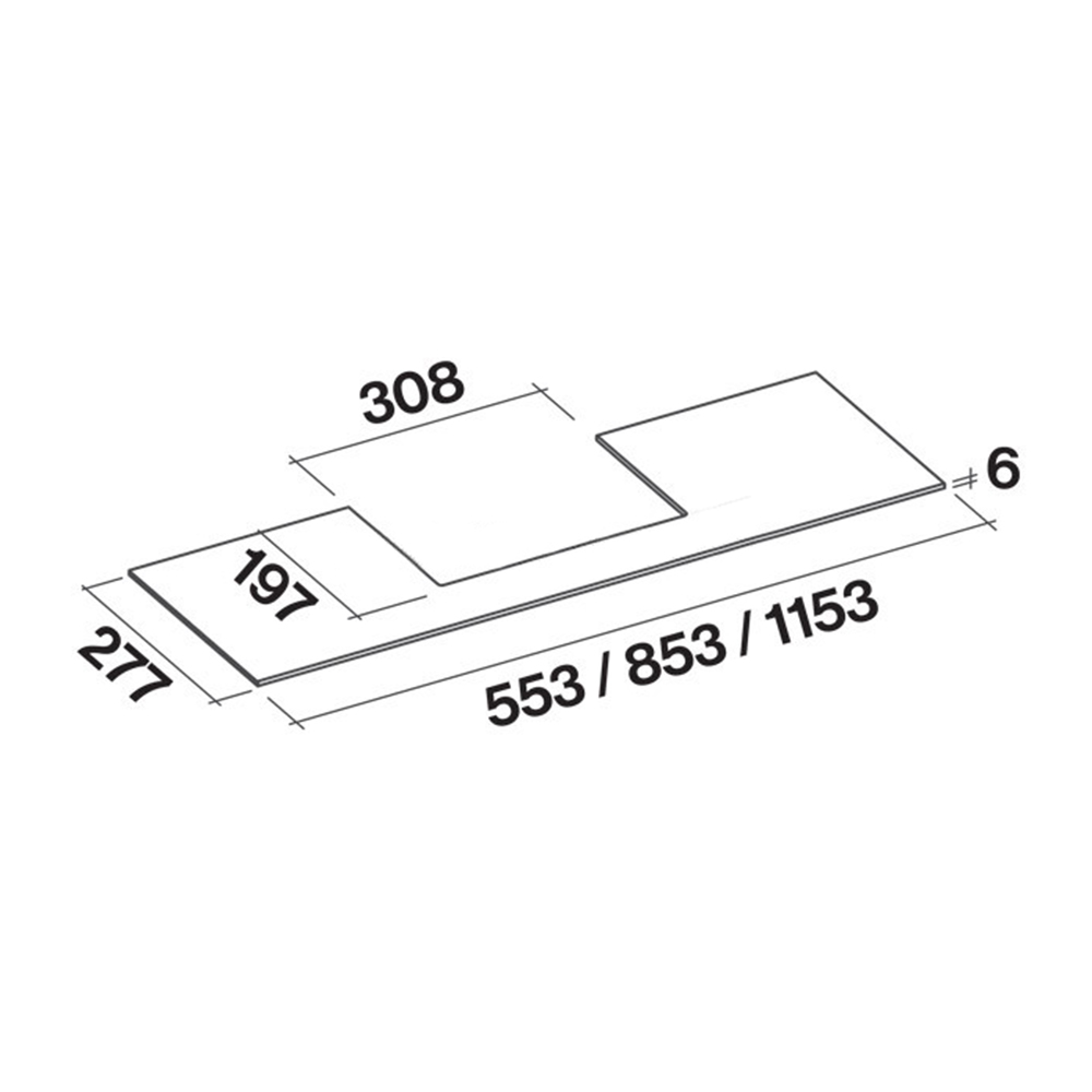 Cтеклянная полка для моделей 90 см